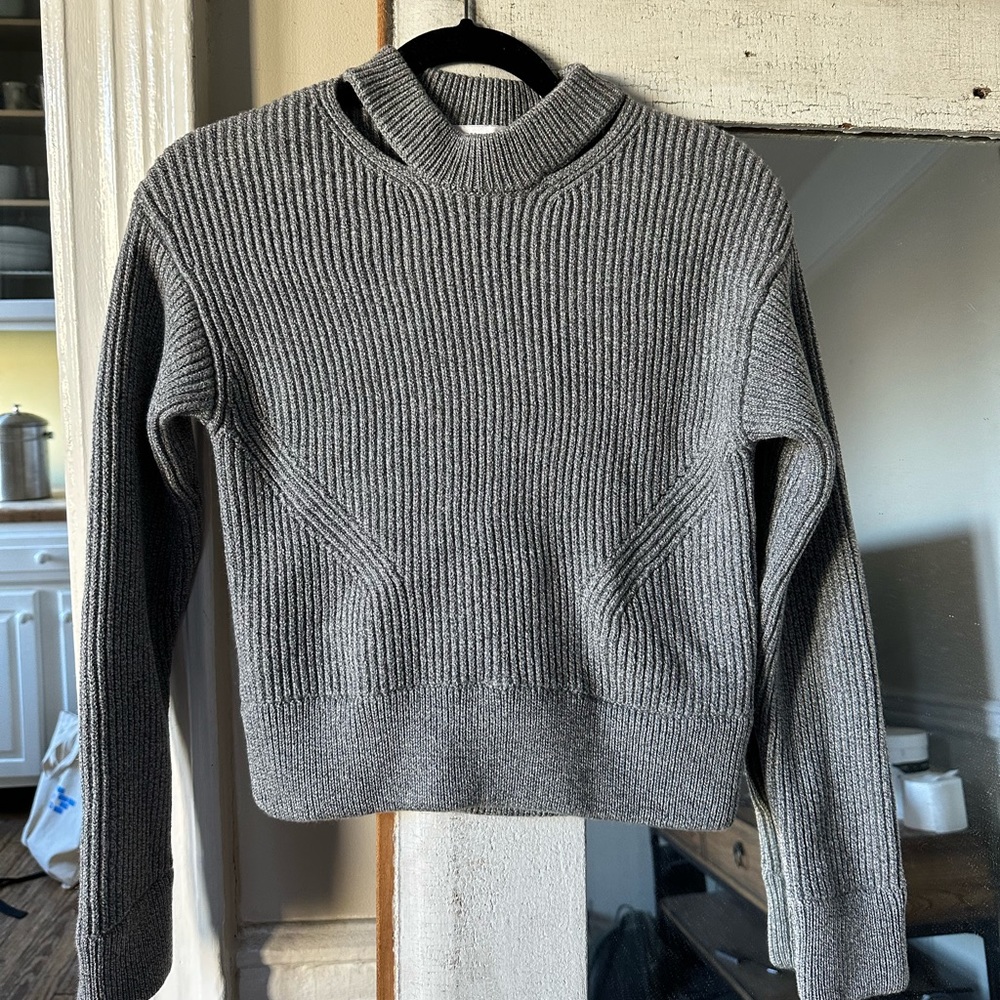 Proenza Shoulder Gray Wool Sweater Sz SMALL